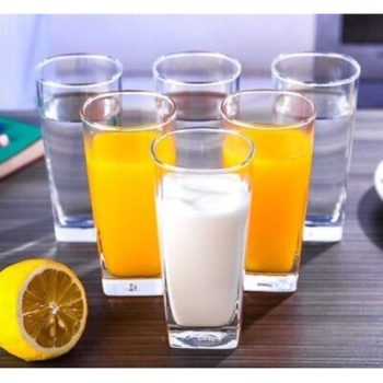 6 Verres A Eau - Verre Jus - Verres à Cocktail - Verres Carrés - Verres à Boire